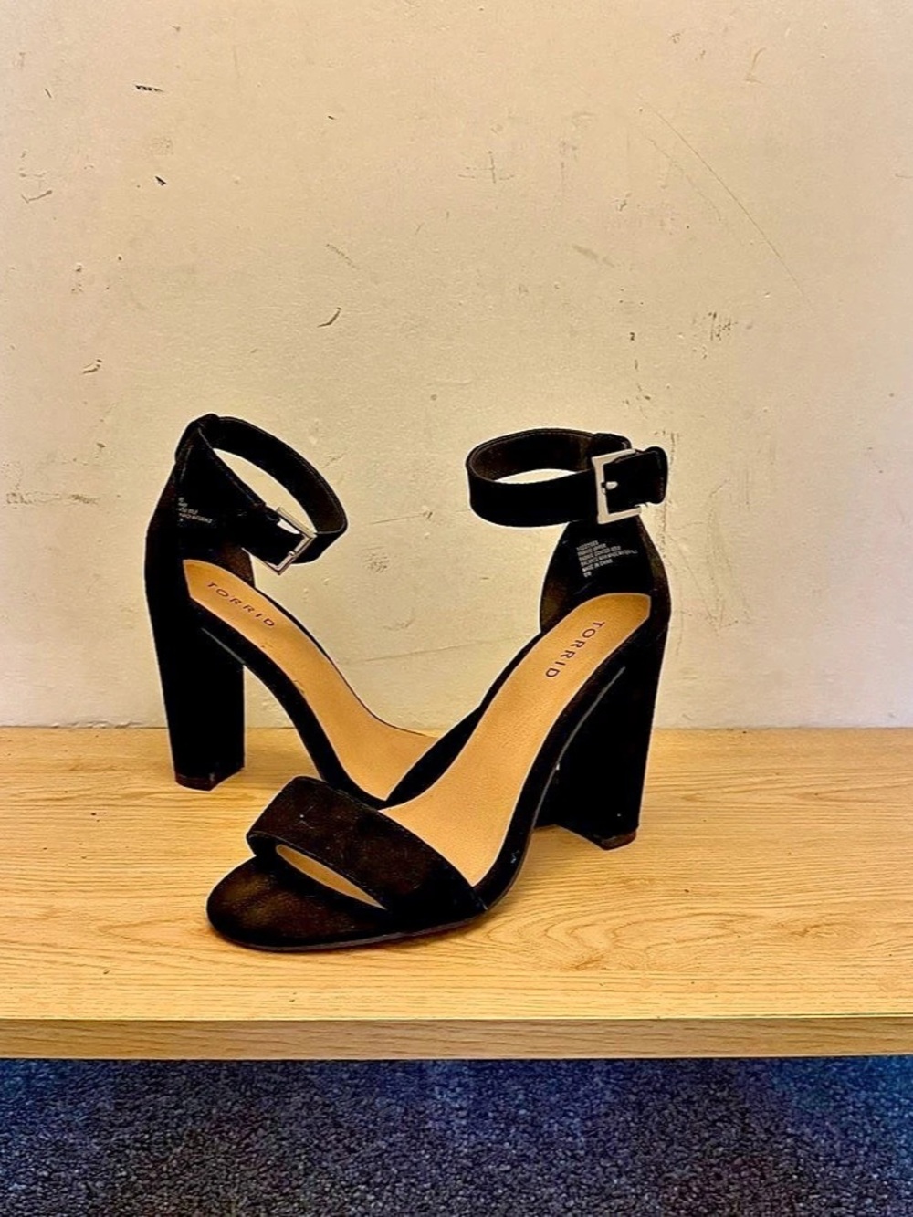 Torrid Black Heeled Sandals US 8W